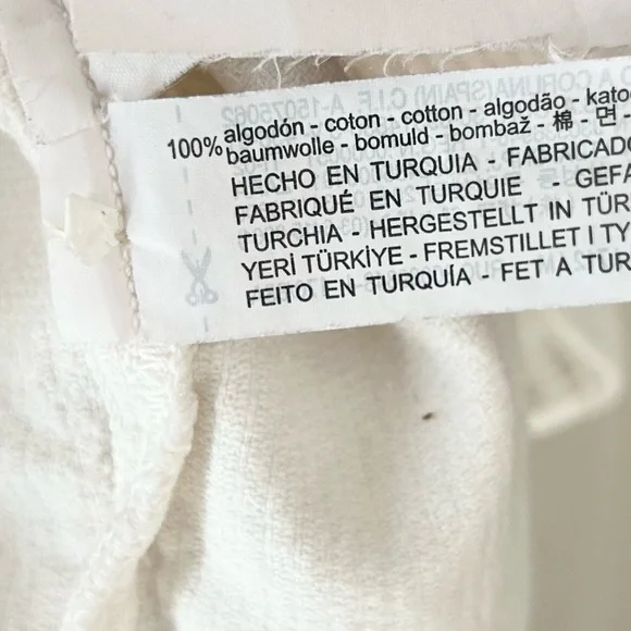 Zara Ivory Corduroy Cotton Jacket Button Up Size Medium Utility Pocket - Picture 3 of 6